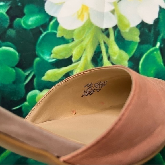 Steven By Steve Madden Anibell Peach Pink Leather Point Toe Heels Size 8.5 - Picture 15 of 16